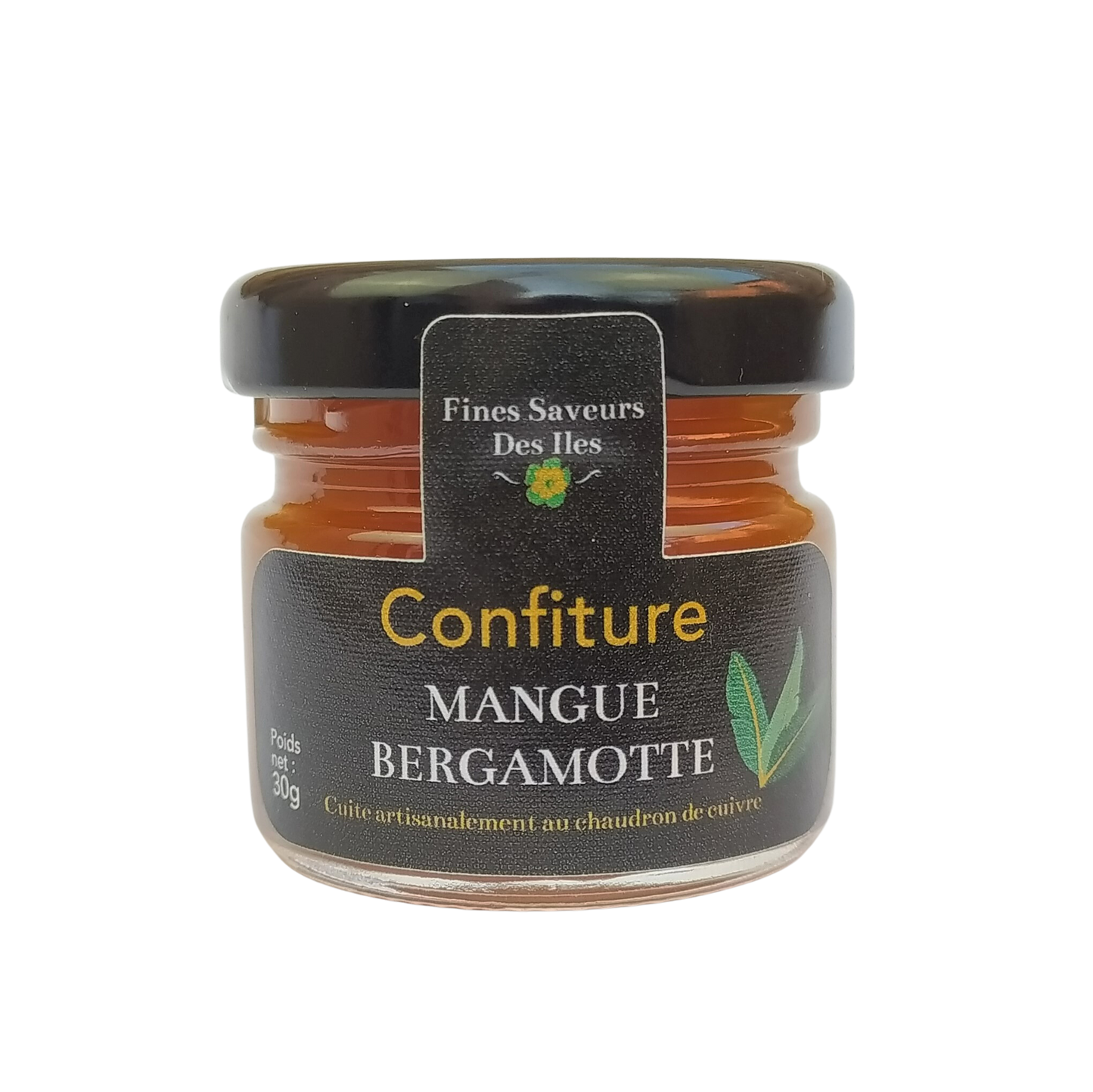 confiture mangue bergamote 30g de fines saveurs des iles