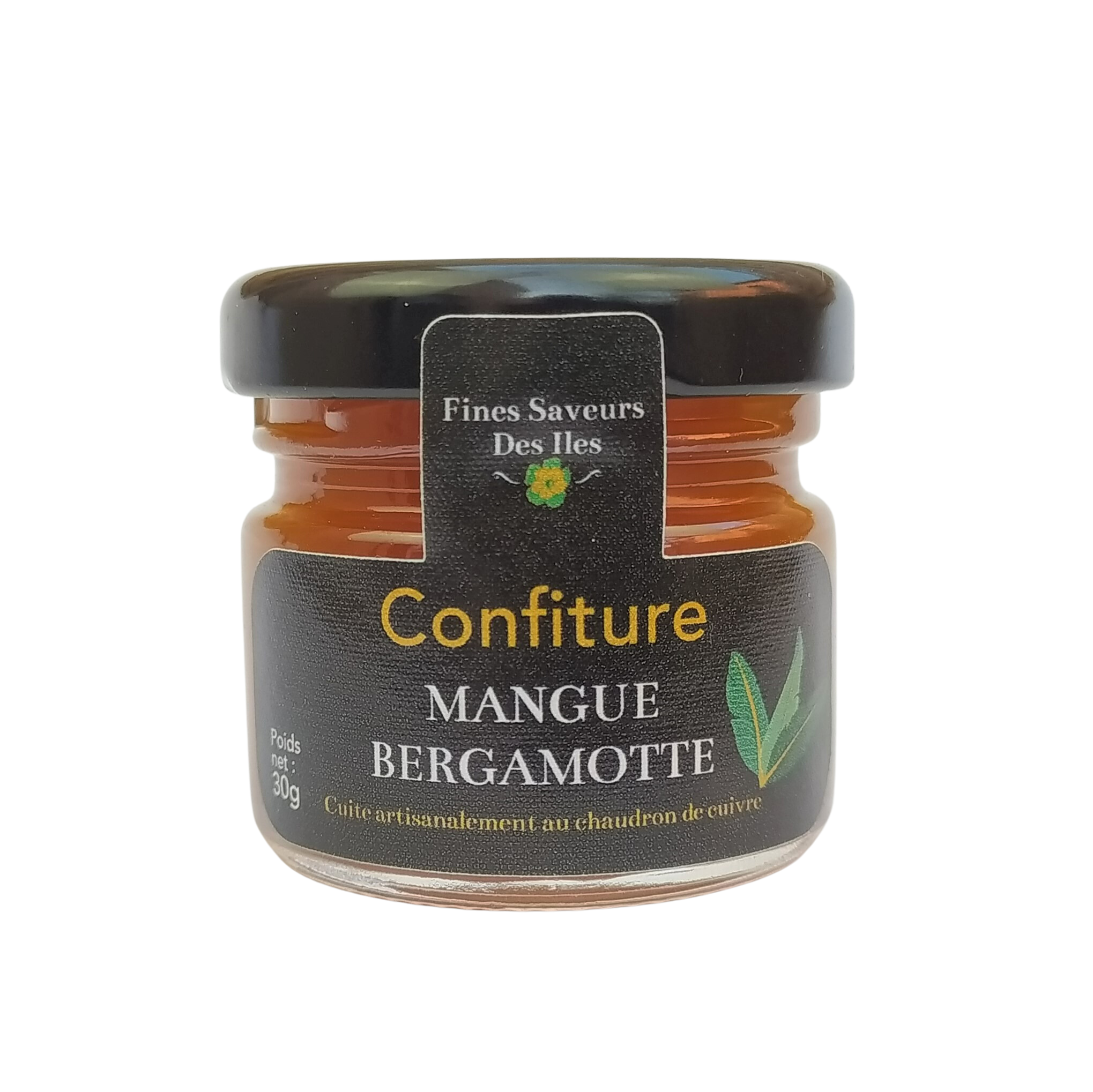 confiture 30g mangue bergamote de fines saveurs des iles