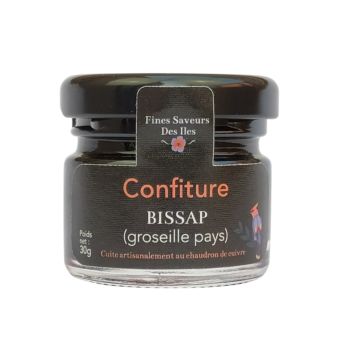 confiture artisanale exotique bissap 30g de fines saveurs des iles