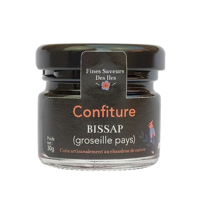 confiture artisanale exotique bissap 30g de fines saveurs des iles