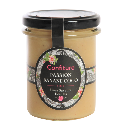 confiture artisanale passion banane coco de fines saveurs des iles