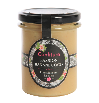 confiture artisanale passion banane coco de fines saveurs des iles