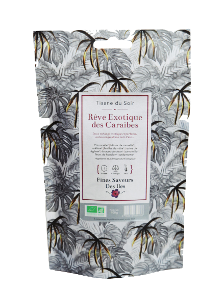 Sachet recharge Infusion exotique du soir - Reve Exotique des Caraibes - Fines Saveurs des Iles