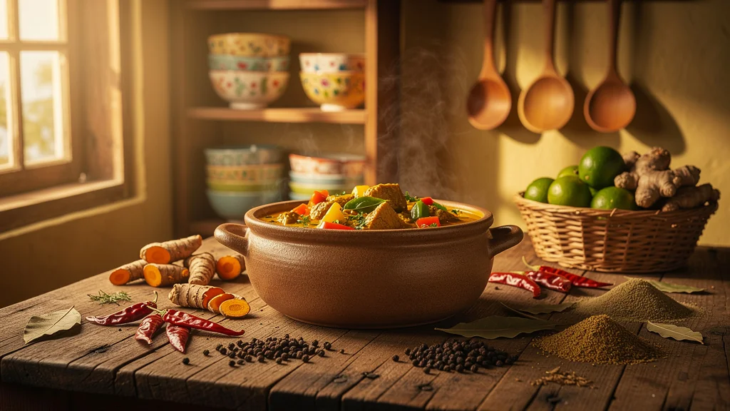 Cuisine maison du colombo aux épices des îles, symbole de réconciliation familiale et saveurs authentiques